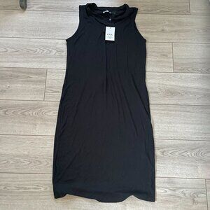 LNA Clothing Nuri Cross Front Dress Women's Black Size 2X Classic Evening Preppy